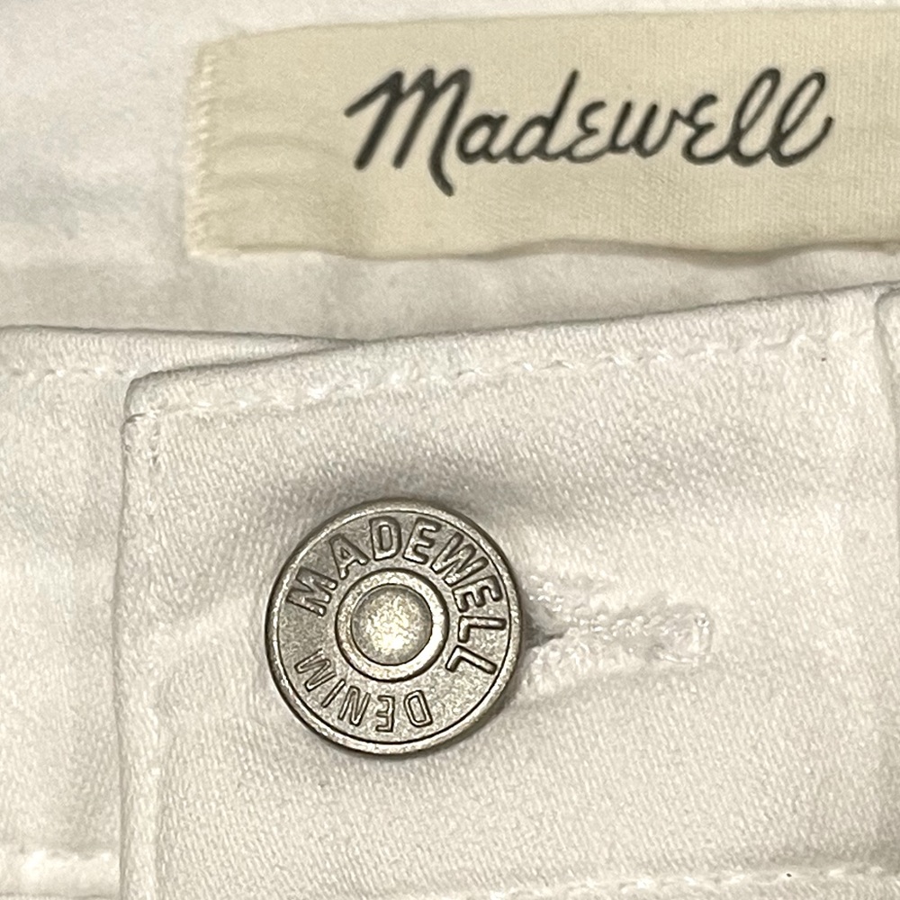 Madewell 10” High Rise Skinny White Jeans High Waist Size 28 - Picture 5 of 14